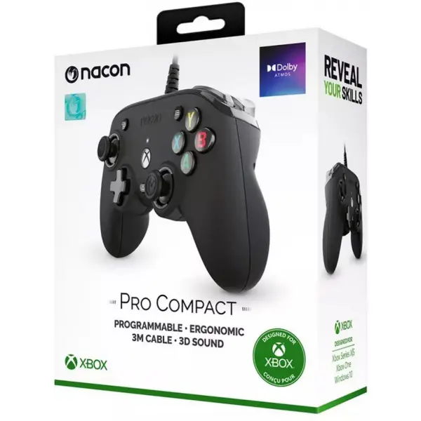 Nacon Pro Compact Controller for Xbox One Xbox Series X S (Black)