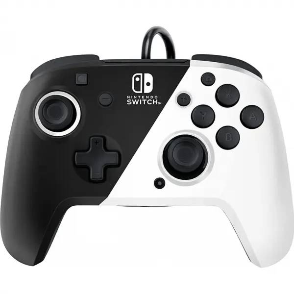 PDP Faceoff Deluxe Audio Wired Controller for Nintendo Switch (Black White)