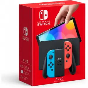 Nintendo Switch (OLED Model) Neon Red Neon Blue Set