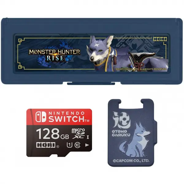 Monster Hunter Rise microSD Card 128GB + Card Case 6 for Nintendo Switch (Otomo Garuku)