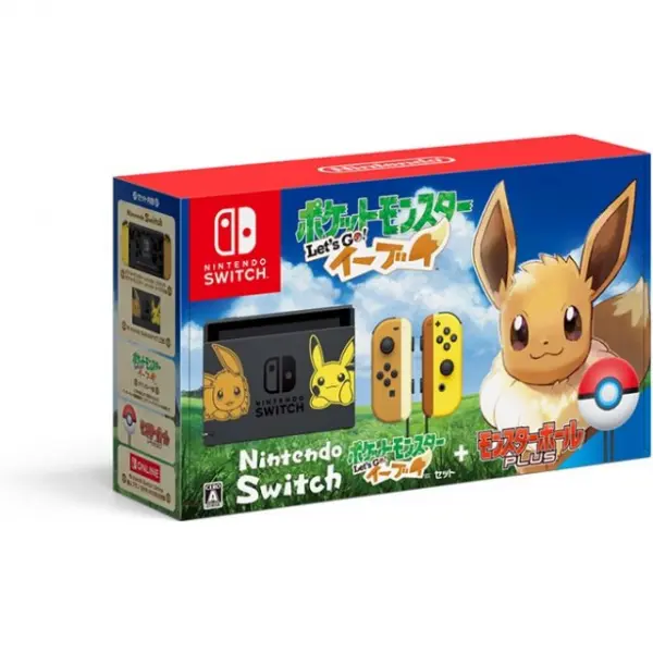 Nintendo Switch Pikachu & Eevee Edition with Pocket Monsters Let's Go! Eevee + Monster Ball Plus [Limited Edition]