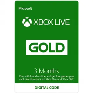 Xbox Live 3- Month Gold Card