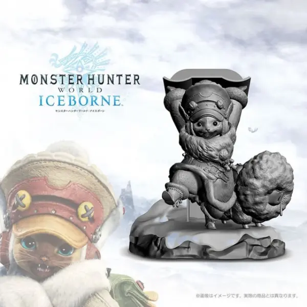 Monster Hunter World Iceborne Statue Stand: Otomo Airou [E-Capcom Limited]