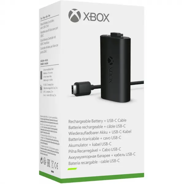 Xbox One Rechargeable Battery + USB-C Cable Kit (Black)