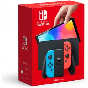 Nintendo Switch (OLED Model) Neon Red Neon Blue Set