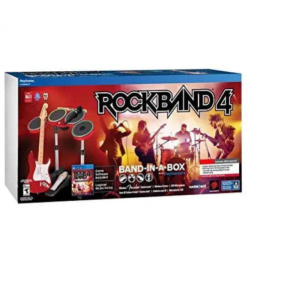 Playstation 4 Rock Band 4 Exclusive RED Band In-A-Box Bundle