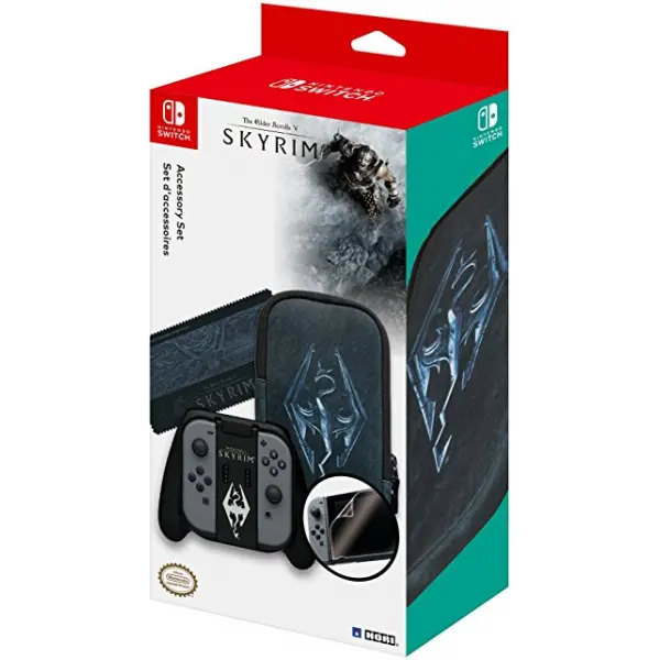 HORI The Elder Scrolls V Skyrim Limited Edition Accessory Set for Nintendo Switch Officially Licensed by Nintendo & Bethesda - Nintendo Switch