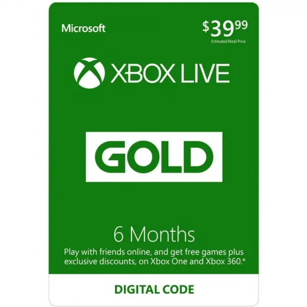 Xbox Live Gold 6+1 Month Membership GLOBAL digital