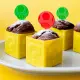 Super Mario Home & Party Muffin Cup (Hatena Block) & Pick (Super Mushroom/1UP Mushroom)