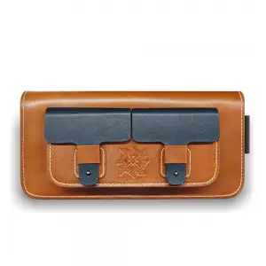Monster Hunter Rise Genuine Leather Multi Pouch Navy