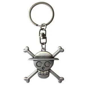 One piece keychain 3d skull luffy abykey...