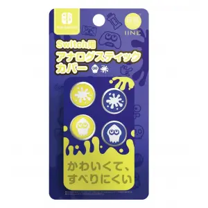 IINE Joy-Con Analog Cap 4 Pack – Splatoon 3 Edition – Blue/Yellow