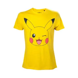 Pokemon Winking Pikachu Design Yellow T-...