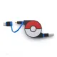 2in1 Retractable USB Cable with Lightning & micro USB POKEMON version 70cm (Blue)