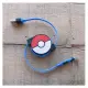 2in1 Retractable USB Cable with Lightning & micro USB POKEMON version 70cm (Blue)