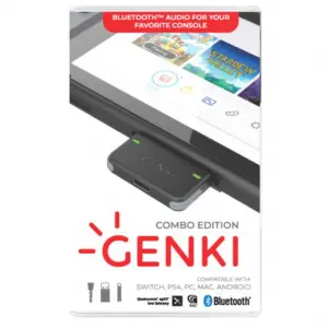 Genki - The Original Bluetooth Adapter for The Nintendo Switch and Switch Lite. Switch Accessories Compatible with All BT Headphones and Airpods - Low Latency with aptX Technology and BT 5.0