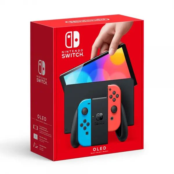 Nintendo Switch (OLED Model) Neon Red/Neon Blue Set