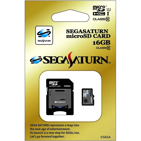 Sega Saturn microSDHC card + SD Adapter Set (16 GB) for Sega Saturn