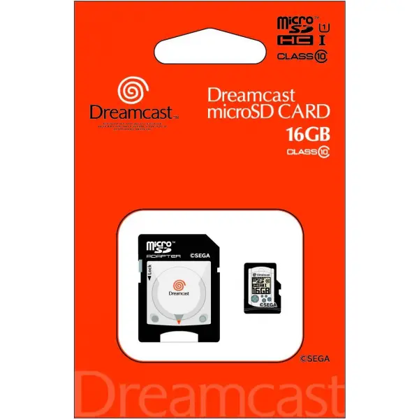 Dreamcast microSDHC card + SD Adapter Set (16 GB) for Dreamcast