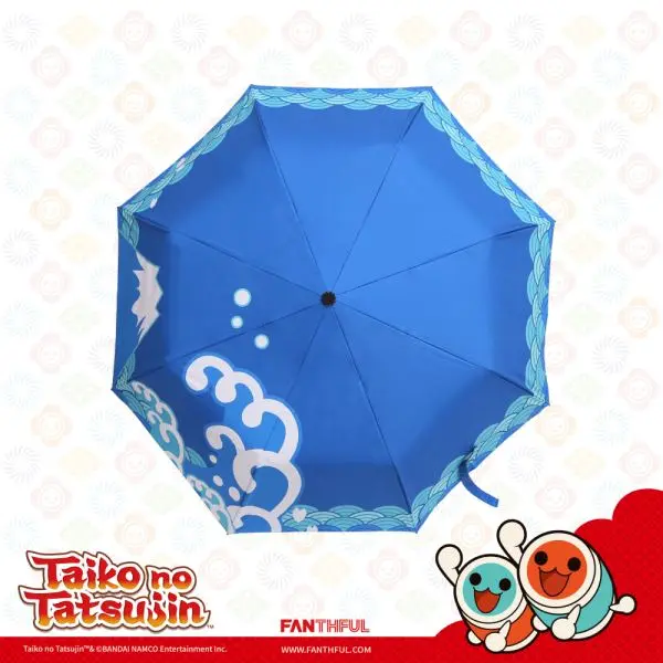 Taiko No Tatsujin Semi-Automatic Switching Retractable Umbrella Blue