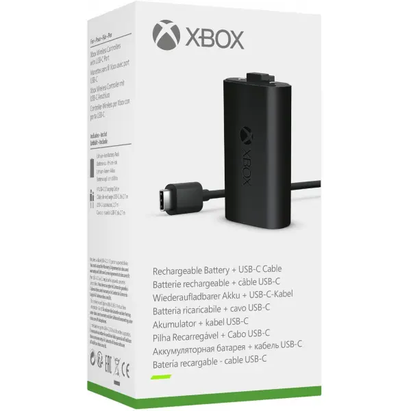 Rechargeable Battery + USB-C Cable Kit for Xbox Series X / Xbox Series S (Black) for Xbox, Xbox Series X, Xbox Series S